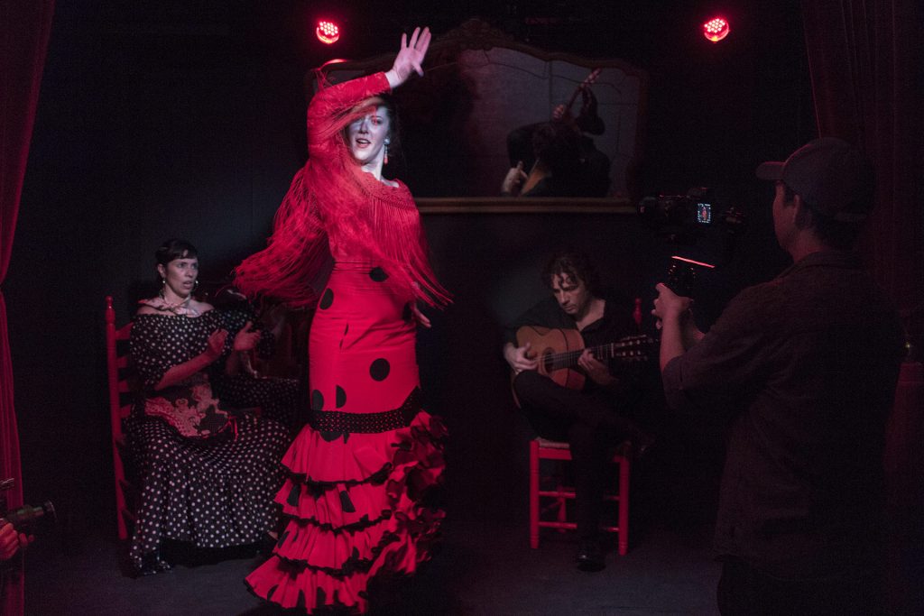 Espectáculo Flamenco en CasaLa Teatro grabado por la Televisión China